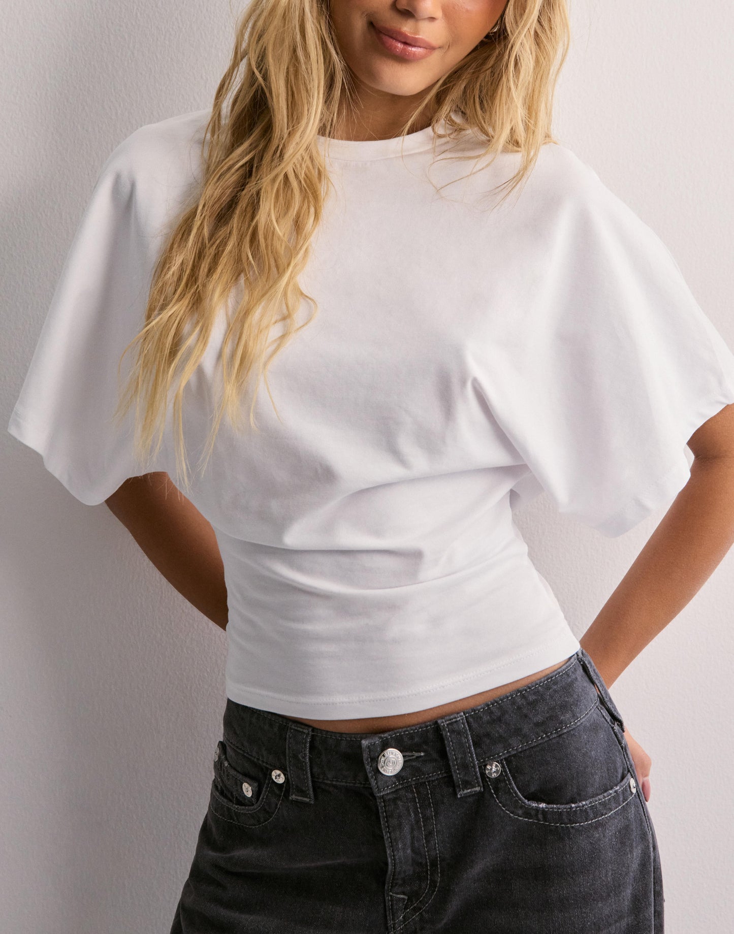 【🔥Hot Sale】Dolman Sleeve Fitted Tee