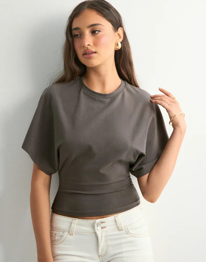 【🔥Hot Sale】Dolman Sleeve Fitted Tee