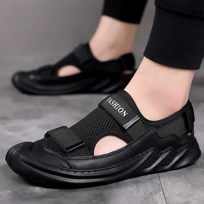 Men's Buckled Knitted Orthopaedic Sandals
