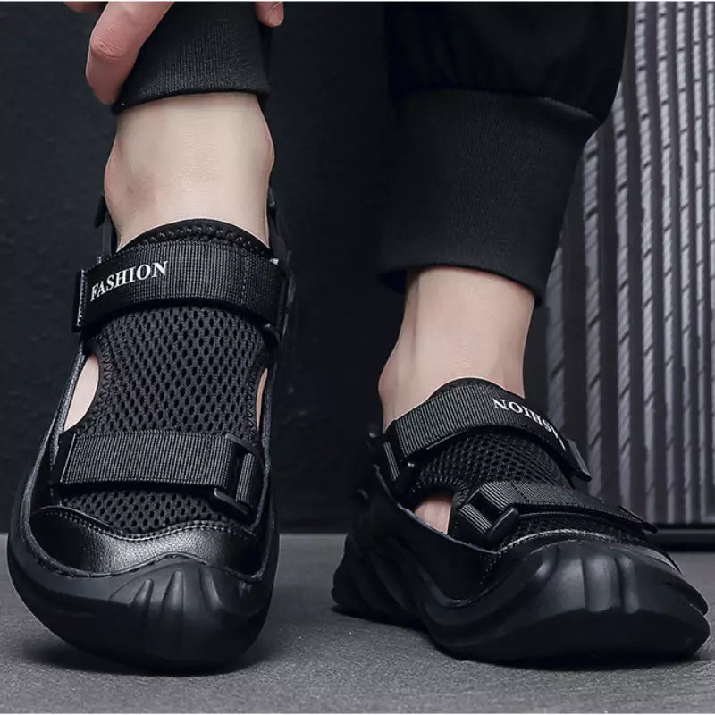 Men's Buckled Knitted Orthopaedic Sandals