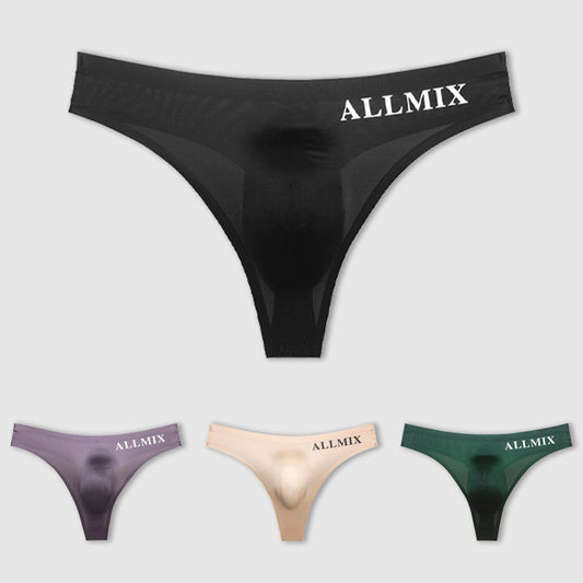 【🔥Hot Sale】Sexy Low Waist Transparent Ice Silk Seamless Thong