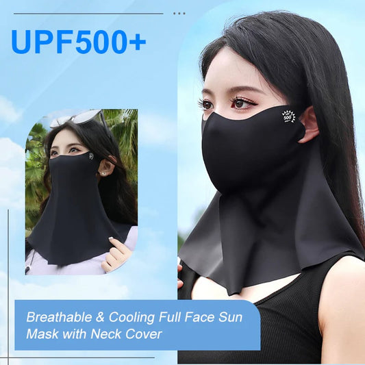 【🔥Hot Sale】Breathable & Cooling Full Face Sun Mask with Neck Cover