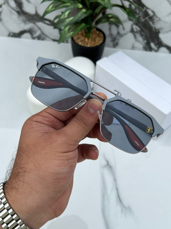 Grey Clear Trendy Sunglasses For Men Woman