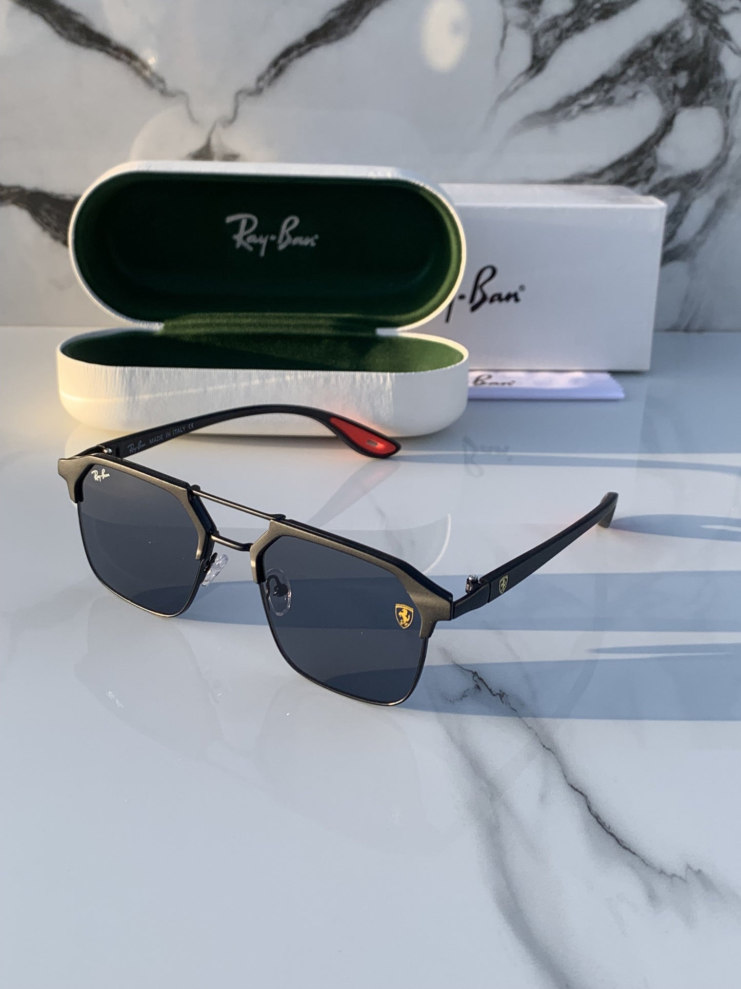 Grey Clear Trendy Sunglasses For Men Woman