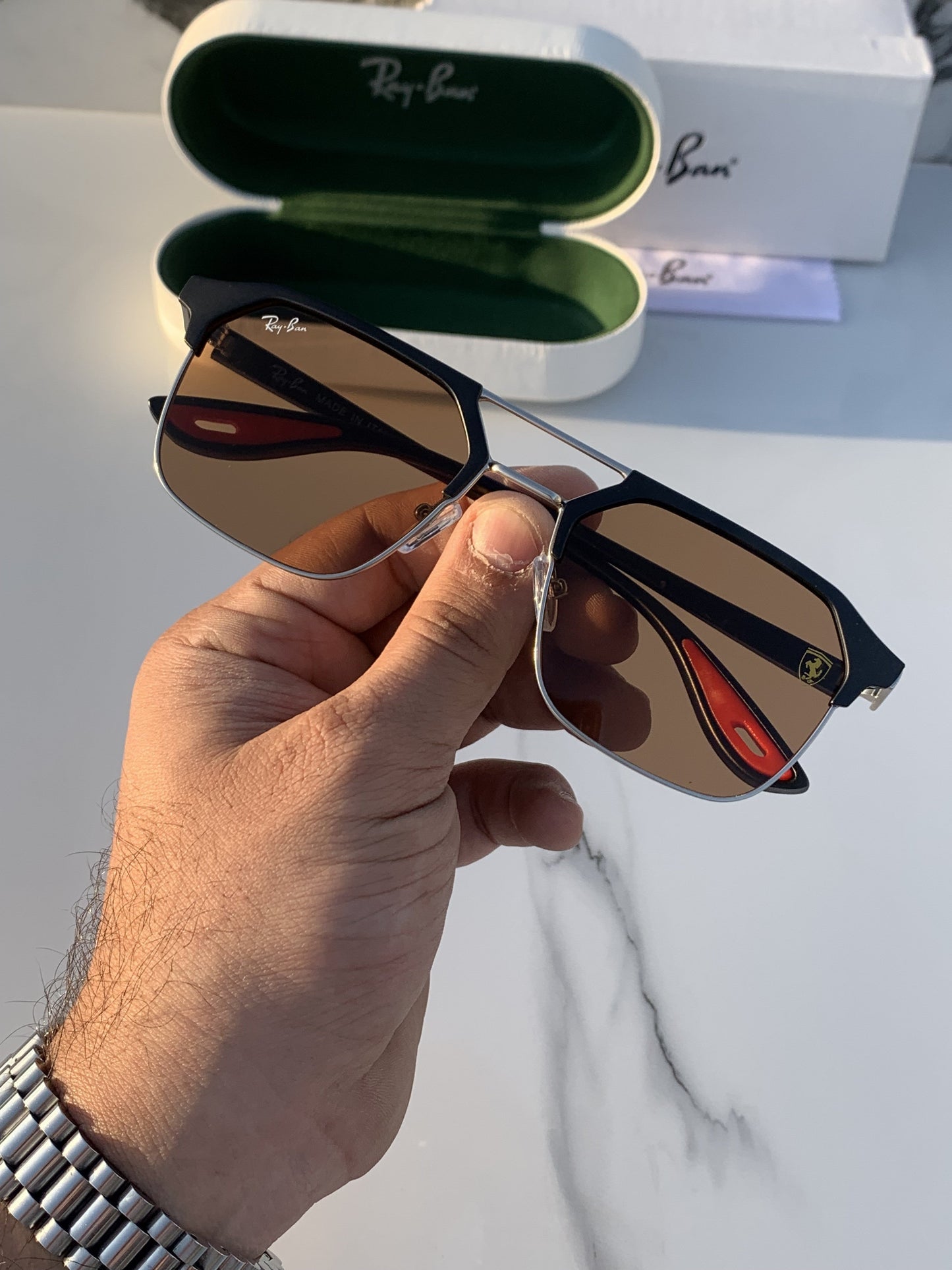 Grey Clear Trendy Sunglasses For Men Woman