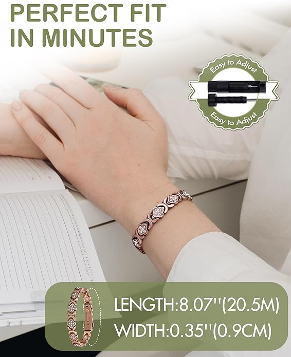 【🔥Hot Sale】Copper Bracelets for Women. Pure Copper Magnetic Bracelet with 3800 Gauss Effective Magnets