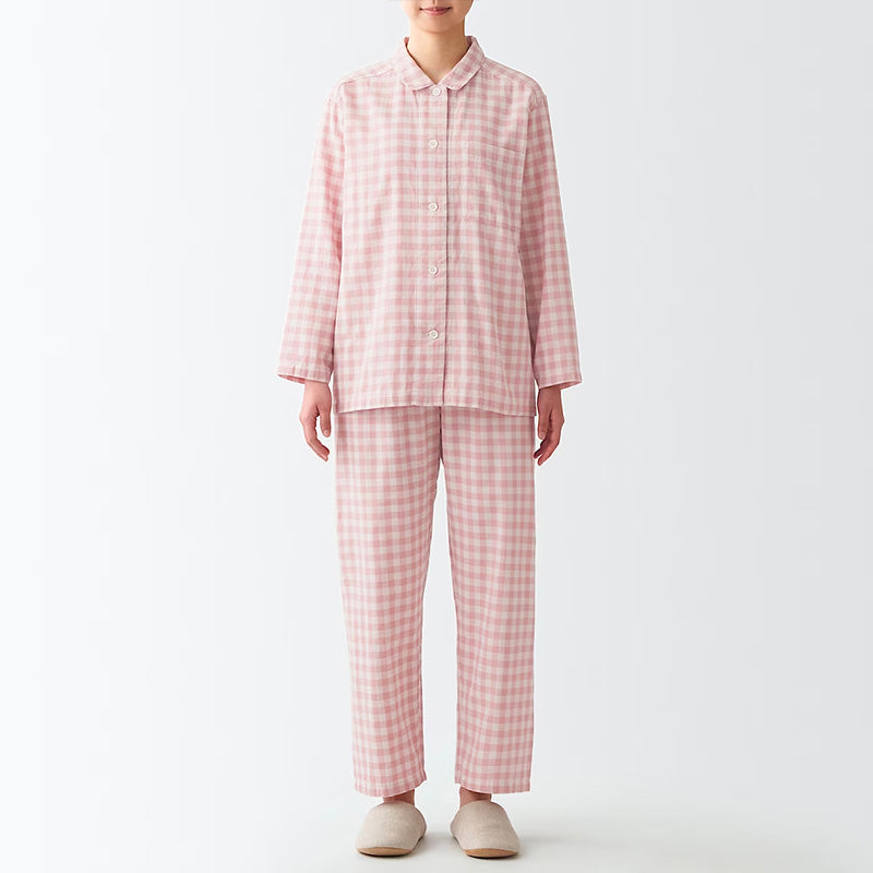 【🔥Hot Sale】100% Cotton Flannel Long-Sleeve Pajama Set