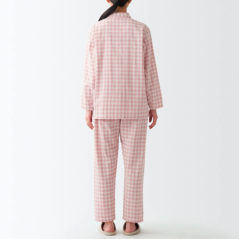 【🔥Hot Sale】100% Cotton Flannel Long-Sleeve Pajama Set