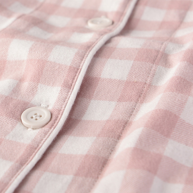 【🔥Hot Sale】100% Cotton Flannel Long-Sleeve Pajama Set