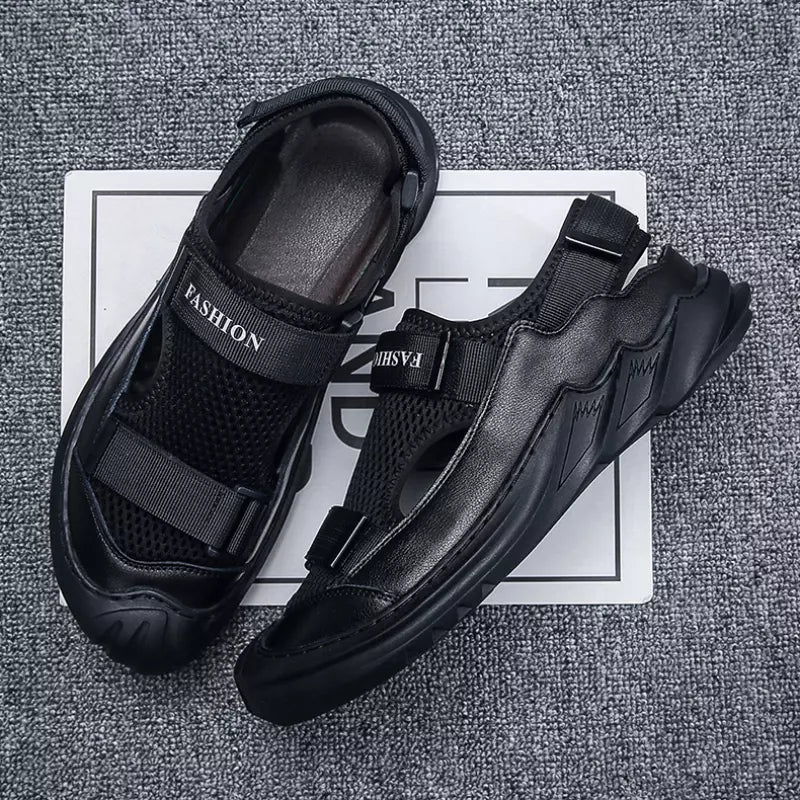 Men's Buckled Knitted Orthopaedic Sandals