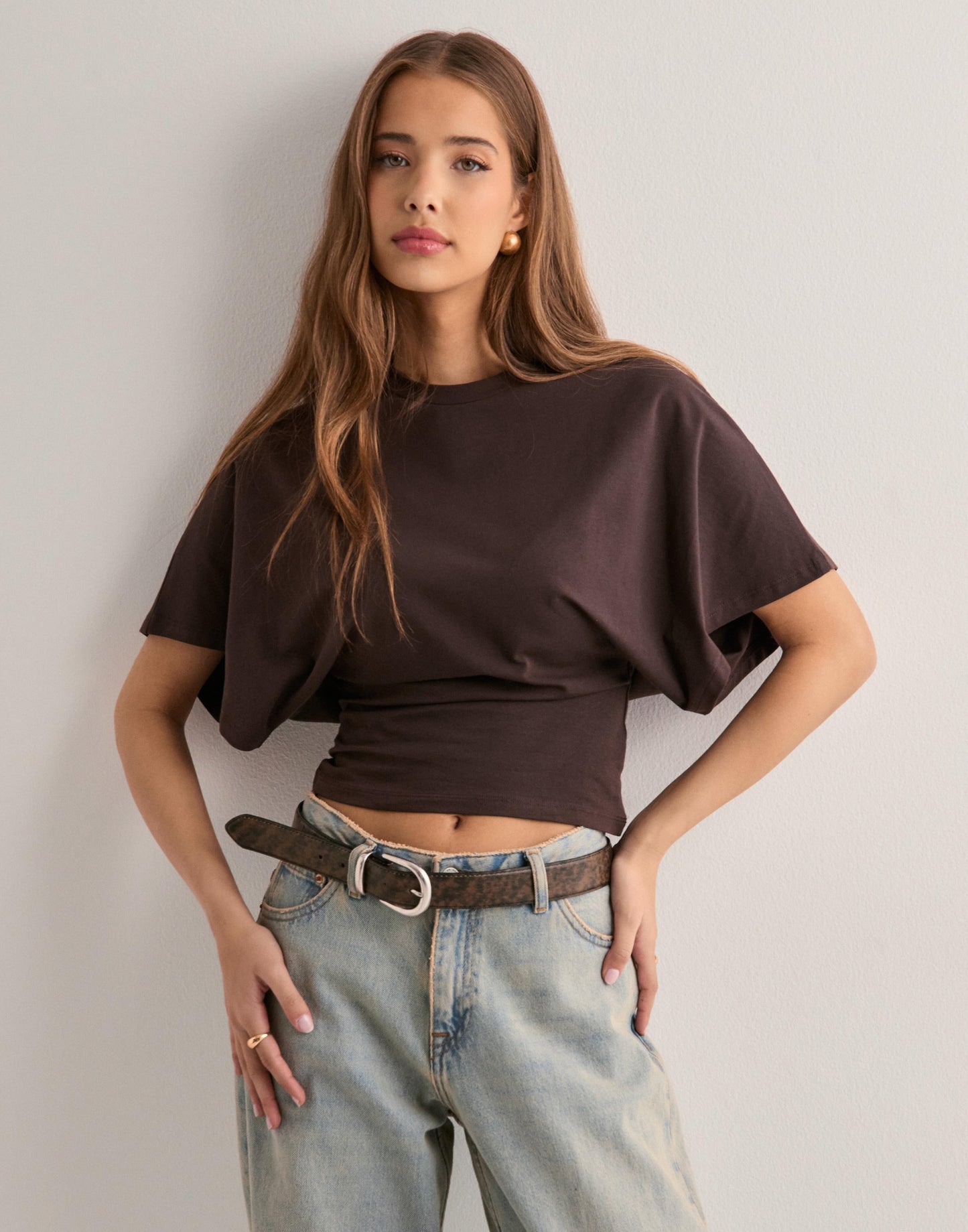 【🔥Hot Sale】Dolman Sleeve Fitted Tee