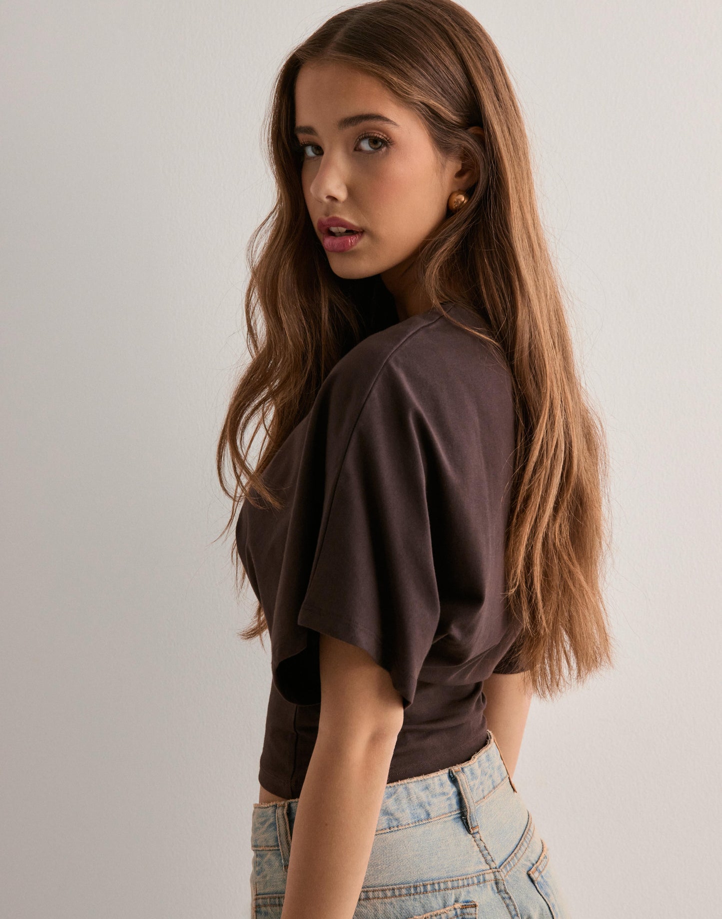 【🔥Hot Sale】Dolman Sleeve Fitted Tee