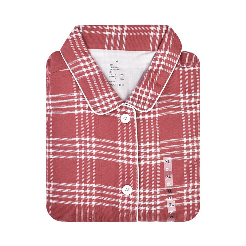【🔥Hot Sale】100% Cotton Flannel Long-Sleeve Pajama Set