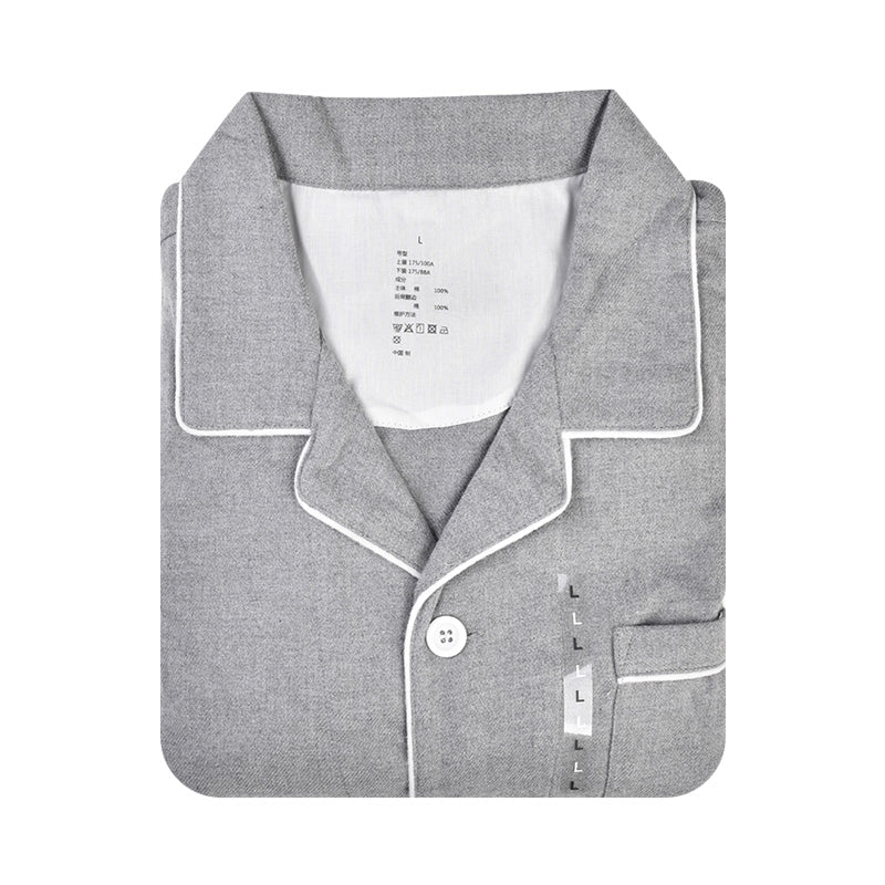【🔥Hot Sale】100% Cotton Flannel Long-Sleeve Pajama Set