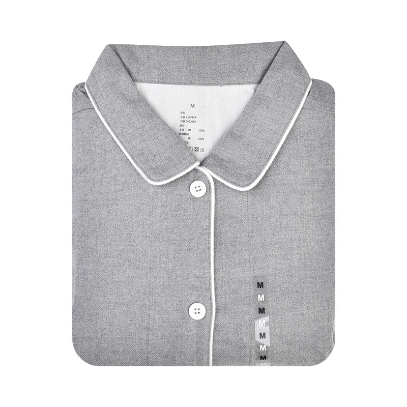 【🔥Hot Sale】100% Cotton Flannel Long-Sleeve Pajama Set