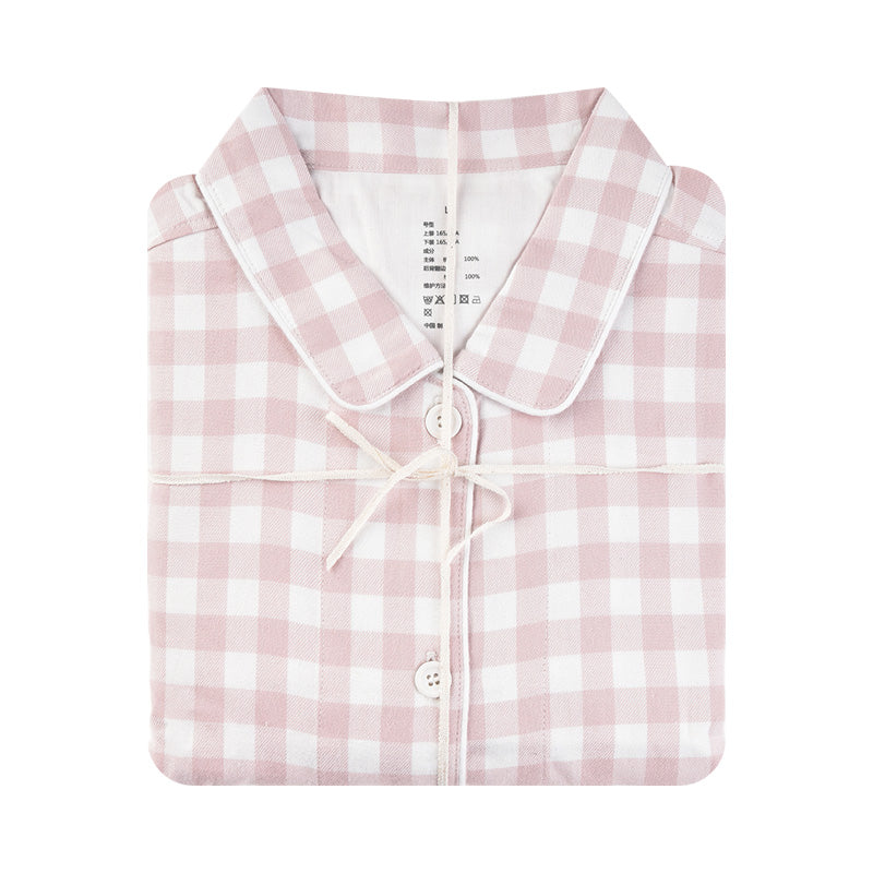 【🔥Hot Sale】100% Cotton Flannel Long-Sleeve Pajama Set