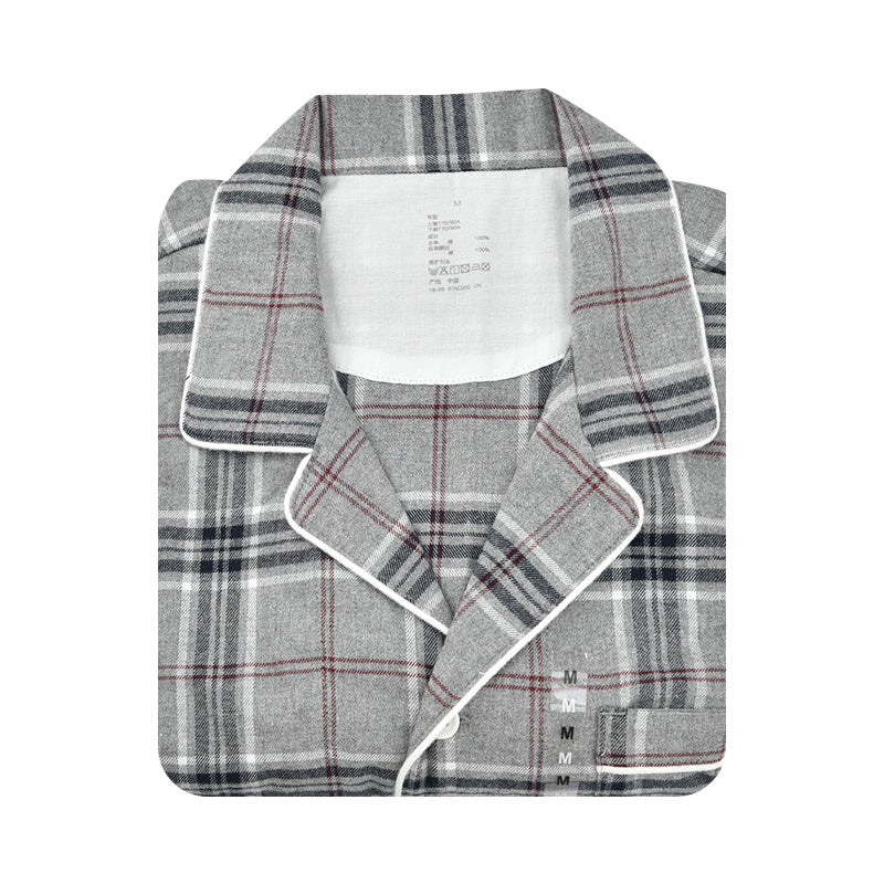【🔥Hot Sale】100% Cotton Flannel Long-Sleeve Pajama Set