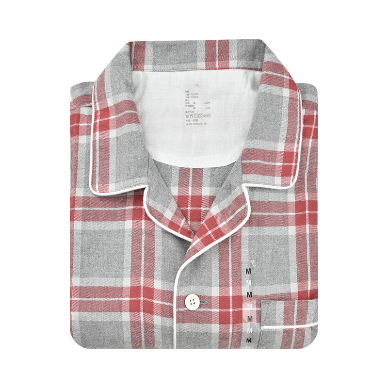 【🔥Hot Sale】100% Cotton Flannel Long-Sleeve Pajama Set