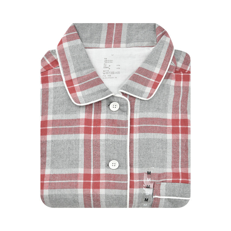 【🔥Hot Sale】100% Cotton Flannel Long-Sleeve Pajama Set