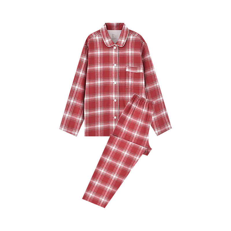 【🔥Hot Sale】100% Cotton Flannel Long-Sleeve Pajama Set