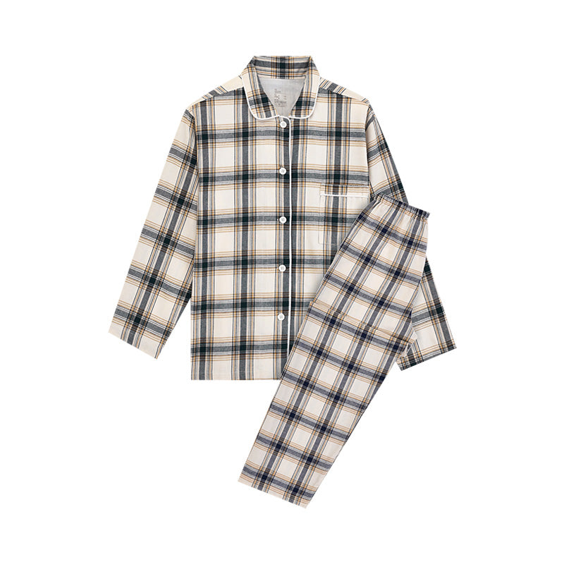 【🔥Hot Sale】100% Cotton Flannel Long-Sleeve Pajama Set