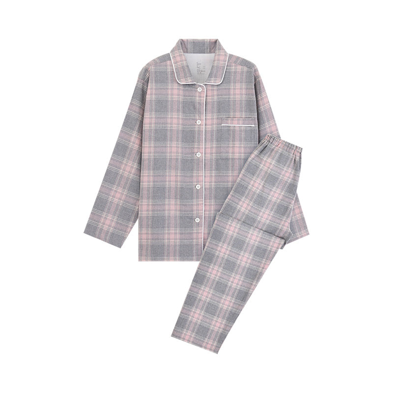 【🔥Hot Sale】100% Cotton Flannel Long-Sleeve Pajama Set