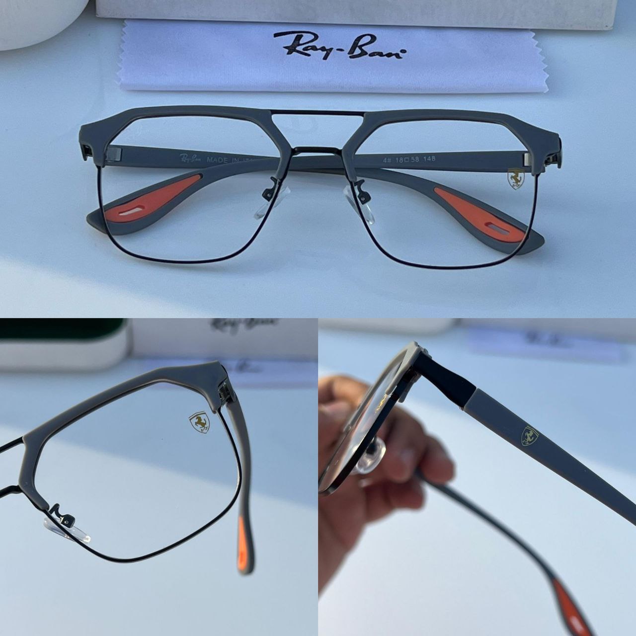 Grey Clear Trendy Sunglasses For Men Woman