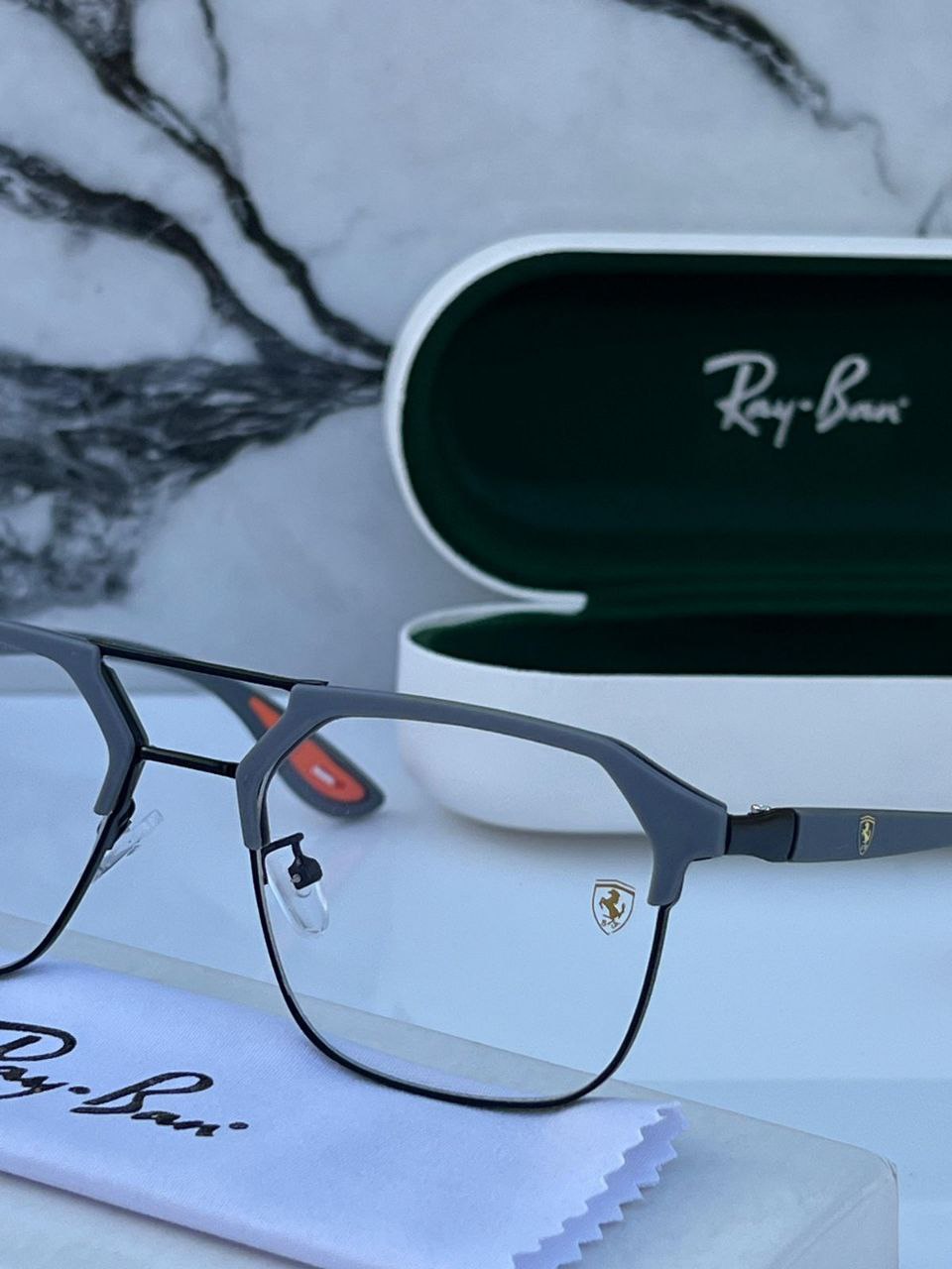 Grey Clear Trendy Sunglasses For Men Woman