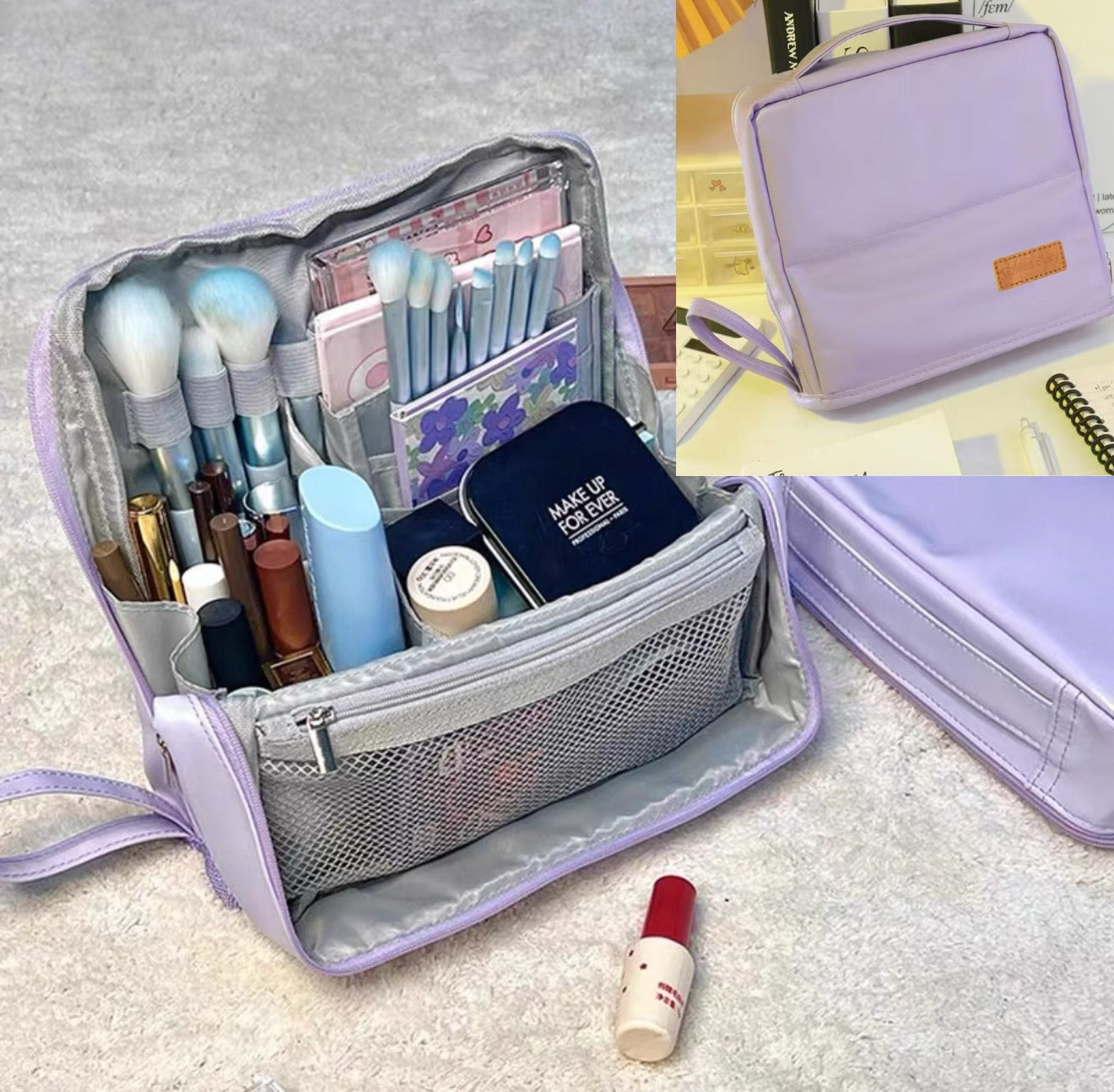 Standing Makeup Bag – Portable. Large Capacity