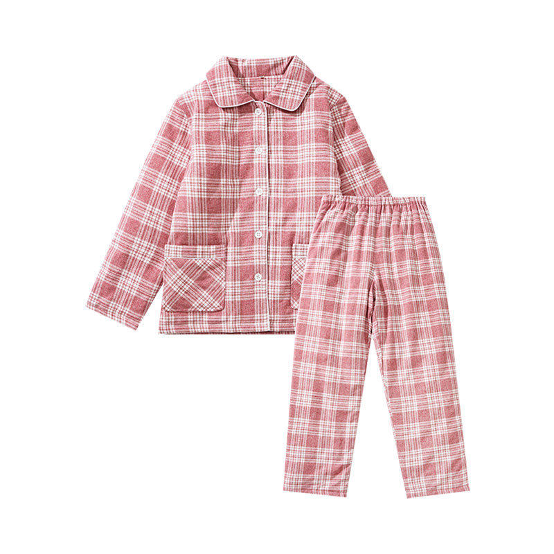 【🔥Hot Sale】100% Cotton Flannel Three-Layer Quilted Thickened Pajama Set