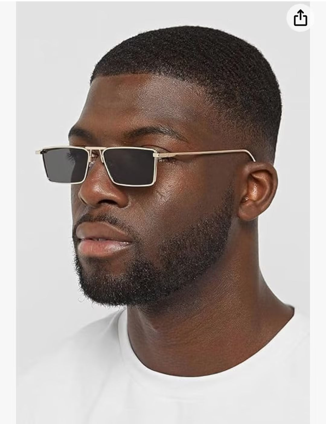 🔥Hot Sale | Rebel Silver Black Rectangle Sunglasses