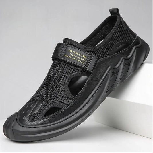 Men's Buckled Knitted Orthopaedic Sandals