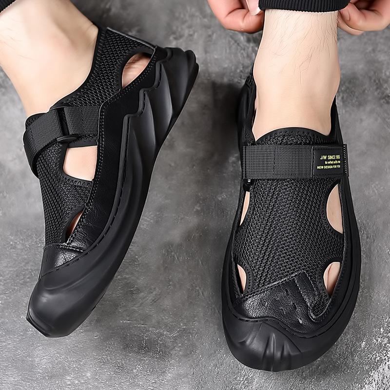 Men's Buckled Knitted Orthopaedic Sandals