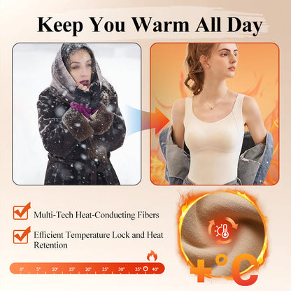 🎁Winter Hot Sale 40% OFF😍Thickened Warm Tank Top with Shelf Bra