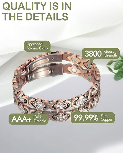 【🔥Hot Sale】Copper Bracelets for Women. Pure Copper Magnetic Bracelet with 3800 Gauss Effective Magnets
