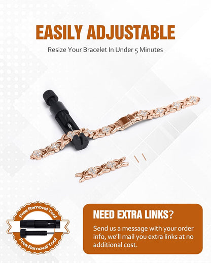 【🔥Hot Sale】Copper Bracelets for Women. Pure Copper Magnetic Bracelet with 3800 Gauss Effective Magnets