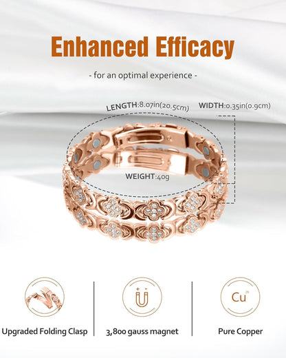 【🔥Hot Sale】Copper Bracelets for Women. Pure Copper Magnetic Bracelet with 3800 Gauss Effective Magnets