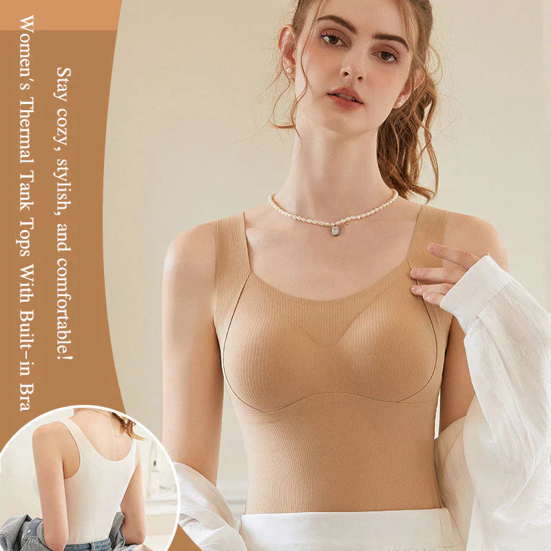🎁Winter Hot Sale 40% OFF😍Thickened Warm Tank Top with Shelf Bra