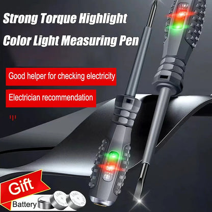 【🔥Hot Sale】2-in-1  High Torque Strong Magnetic Screwdriver Electricity Detector