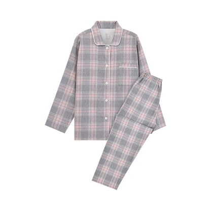 【🔥Hot Sale】100% Cotton Flannel Long-Sleeve Pajama Set
