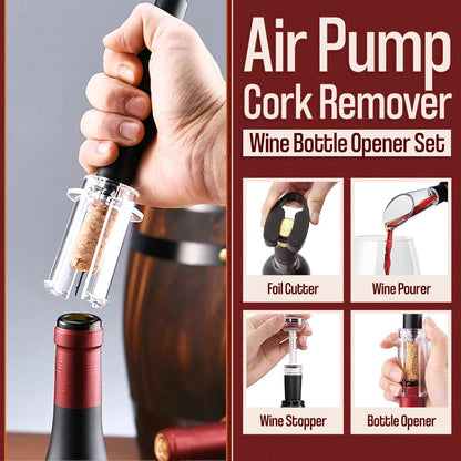 🔥Air Pump Cork Remover Wine Bottle Opener Set