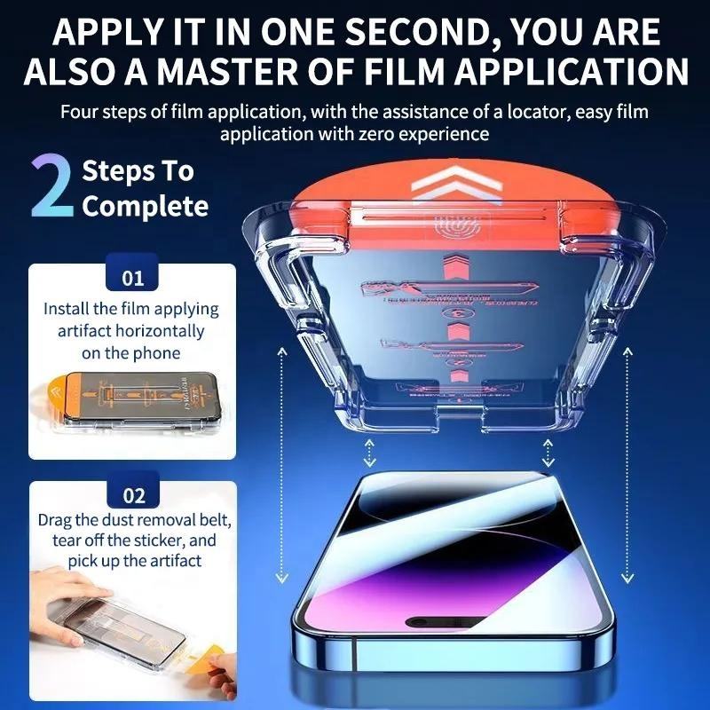 【🔥Hot Sale 】📱iPhone Invisible Artifact Screen Protector | dust free without bubbles HD film