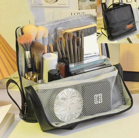 Standing Makeup Bag – Portable. Large Capacity