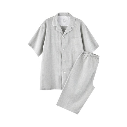 【🔥Hot Sale】100% Cotton Waffle Weave Short-Sleeve Pajama Set