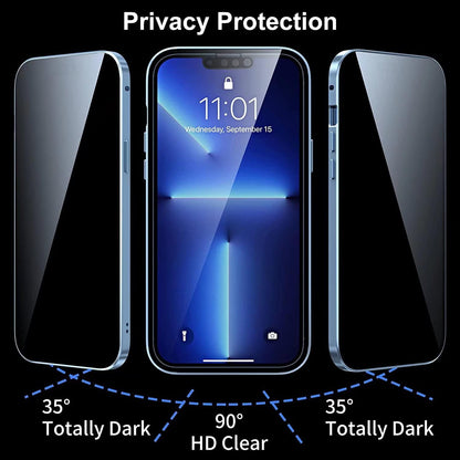 Exclusive Privacy Magnetic Glass Phone Case With 360° Protection ( Realme )