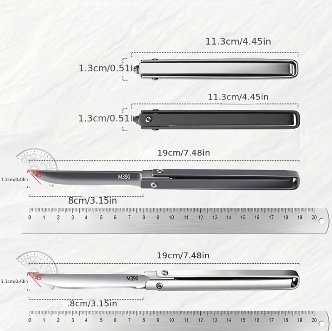 M390 CNC Folding Broken Window Pocket Knife