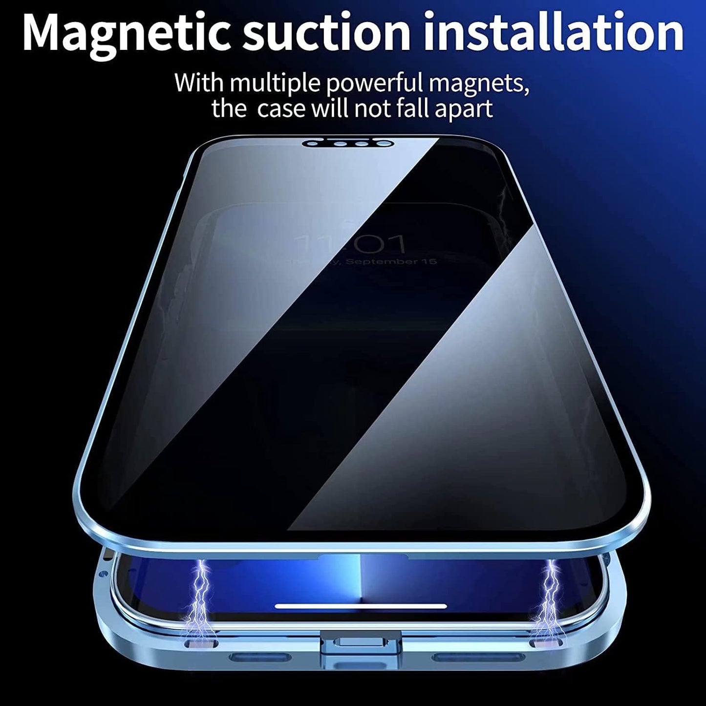 Exclusive Privacy Magnetic Glass Phone Case With 360° Protection ( Realme )