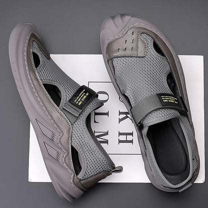Men's Buckled Knitted Orthopaedic Sandals
